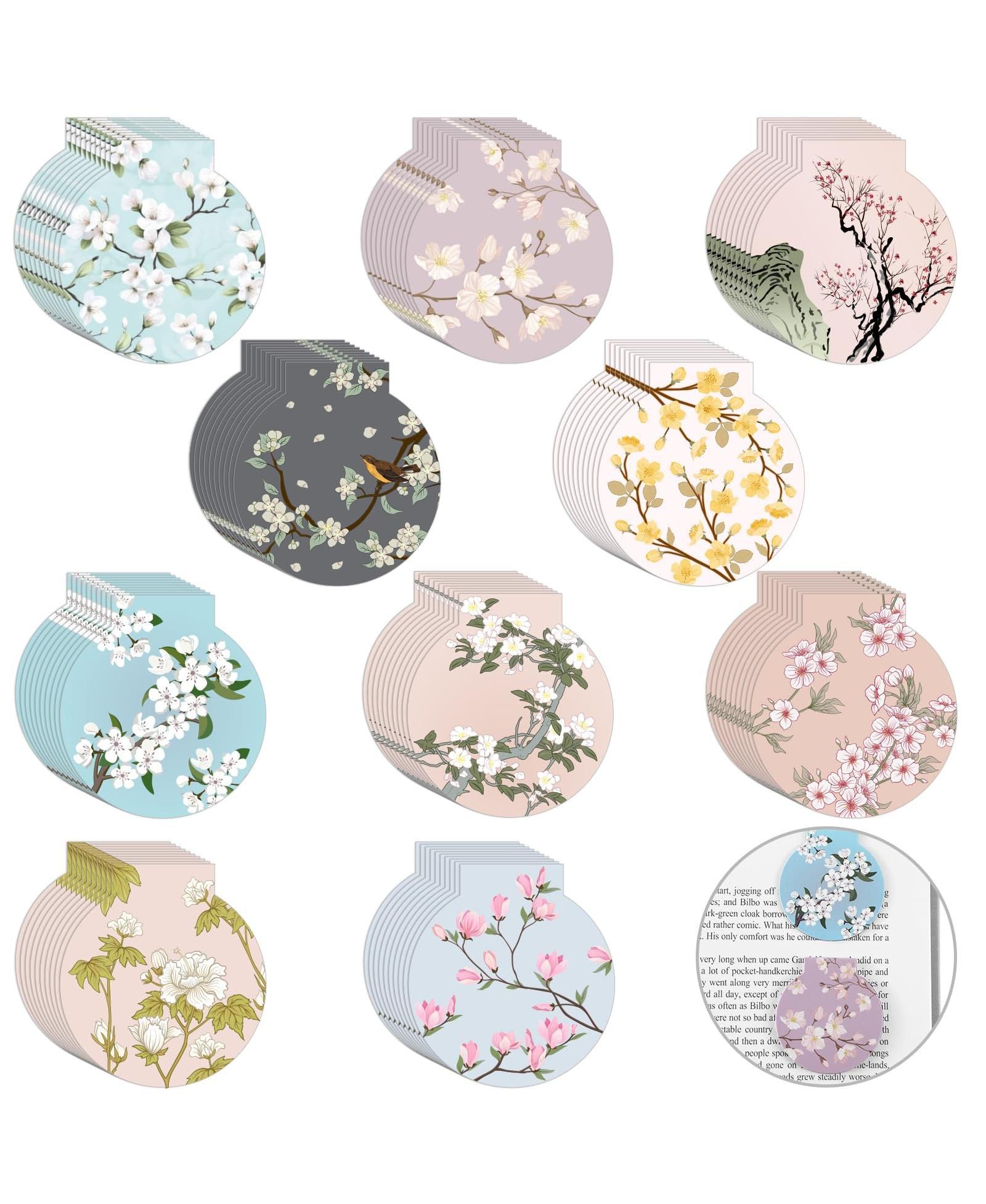 GNUADZ Magnetic Bookmarks Floral Reading Gift Women Office