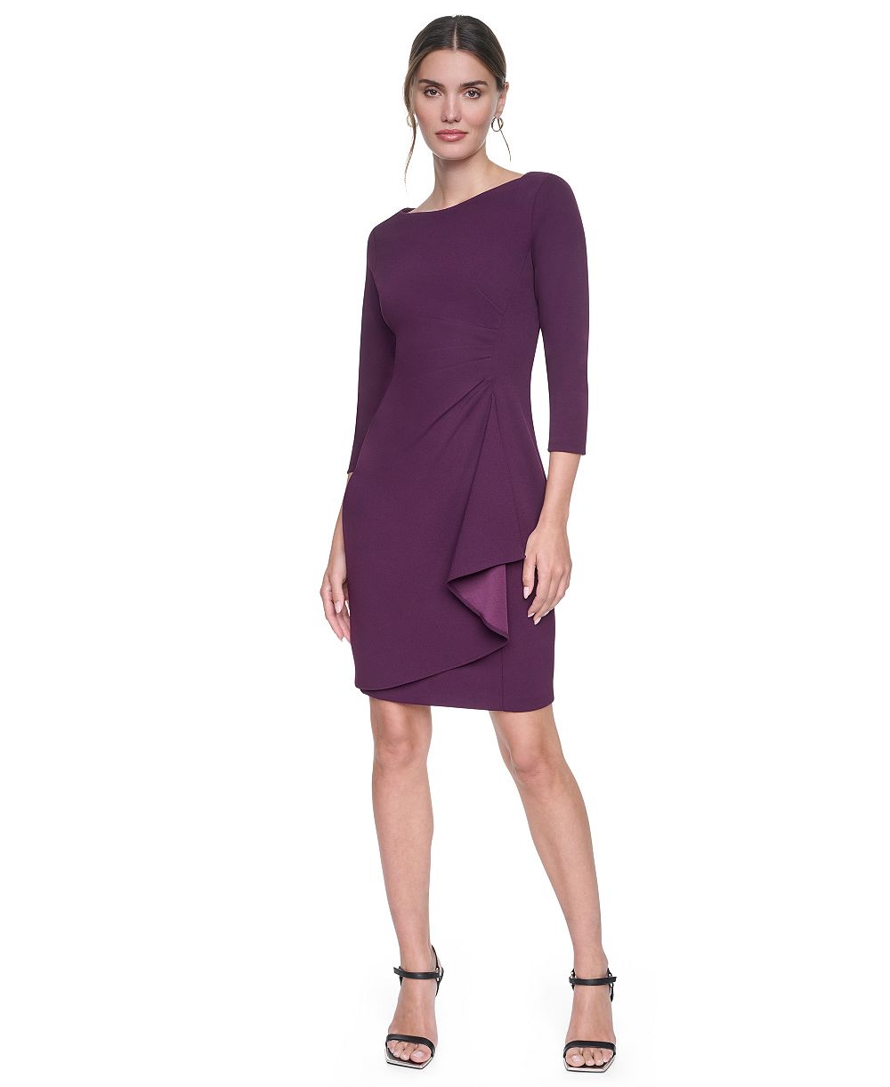 Женское платье DKNY Boat Neck Ruched Sheath