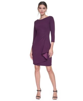 Женское платье DKNY Boat Neck Ruched Sheath