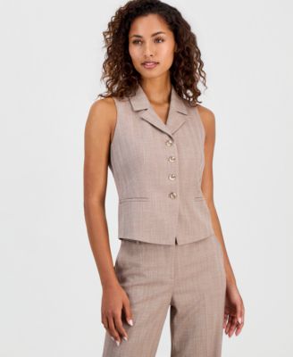 Женский жилет Anne Klein Notched Collar Button-Front