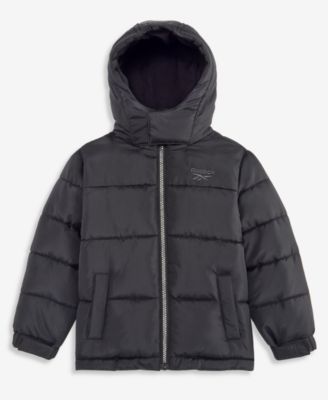 Reebok Toddler Boys' 2T-5T Hooded Fleece-Lined Puffer Jacket