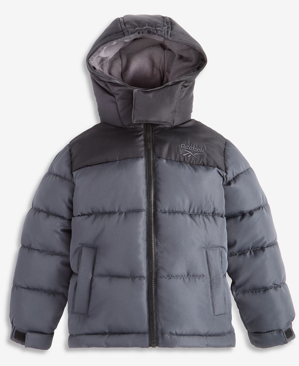 Reebok детский пуховик с капюшоном для мальчиков 2T-4T