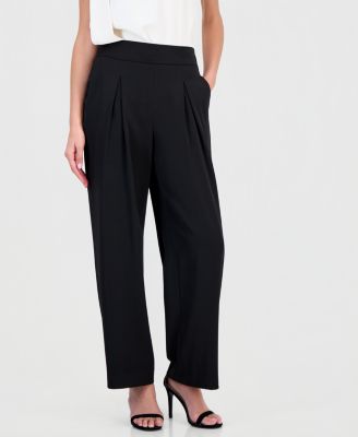 Anne Klein Женские брюки с высокой посадкой и складками