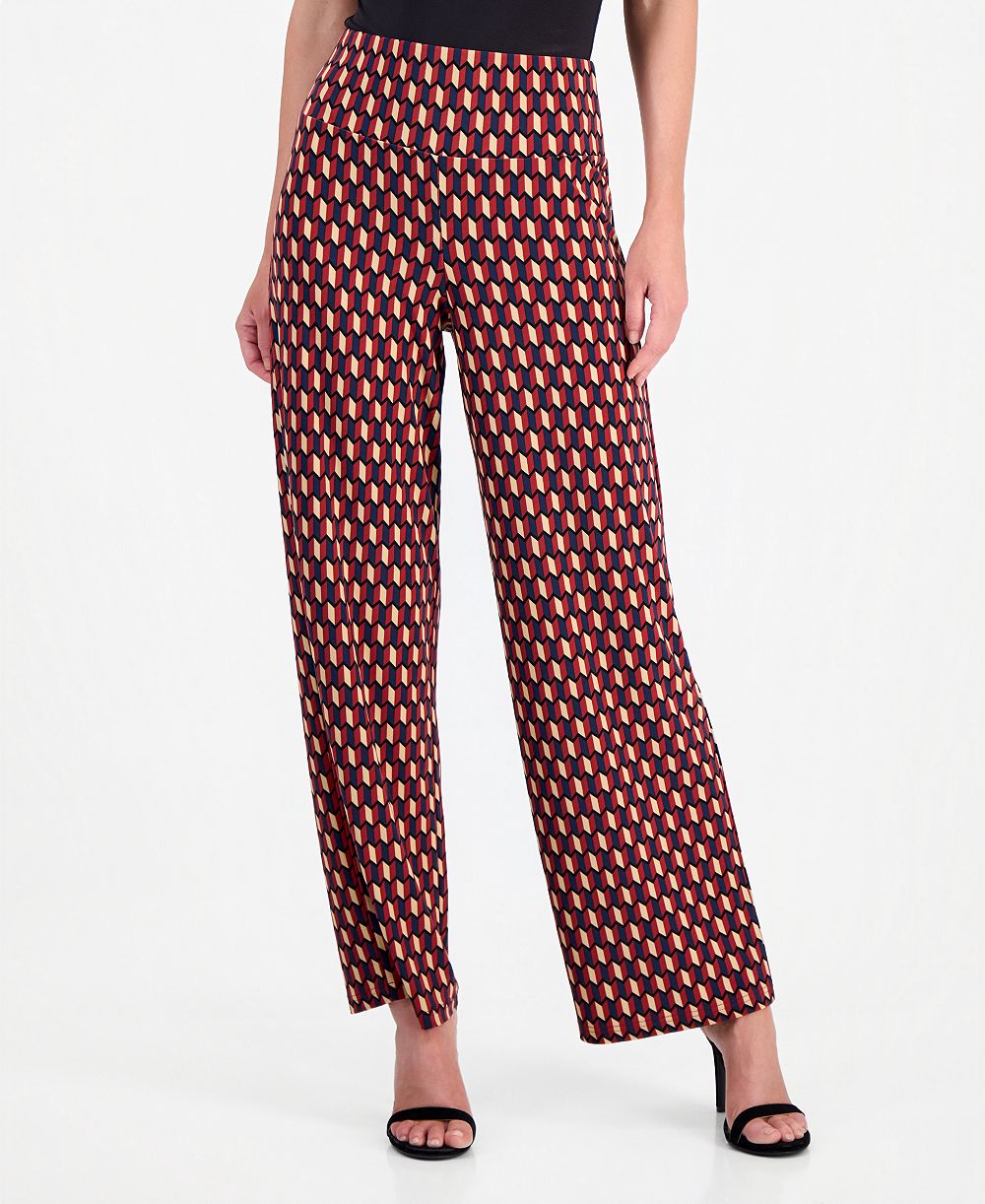 Женские брюки Anne Klein Printed High Rise Pull-On, Regular & Petite