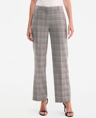 Anne Klein Женские брюки Wide-Leg, в клетку, средняя посадка