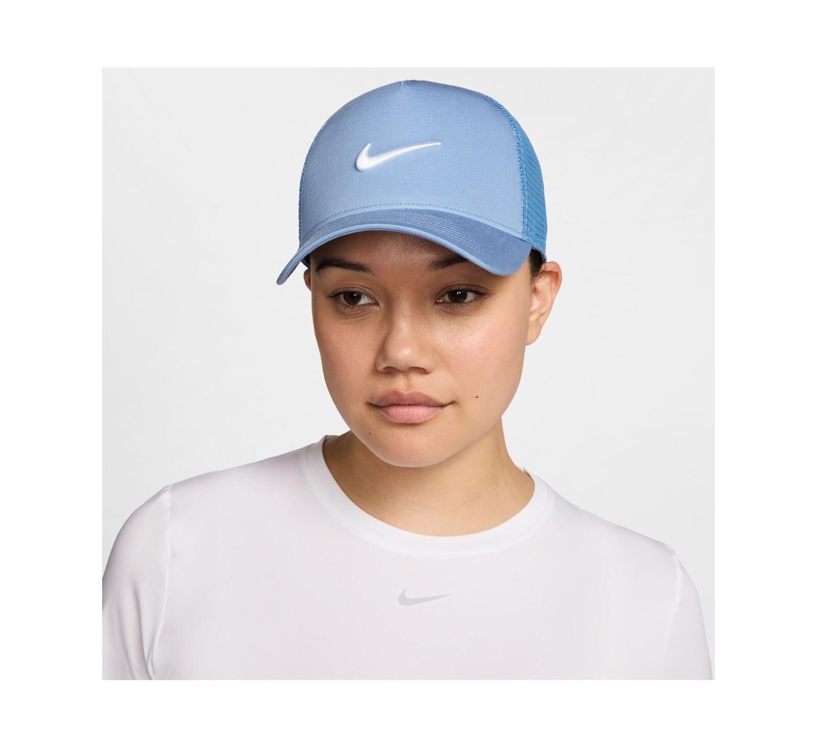 Nike Men's and Women's Light Blue Swoosh Rise Trucker Adjustable Hat