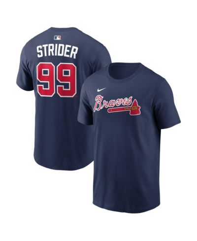 Мужская футболка Nike Spencer Strider Navy Atlanta Braves Name & Number