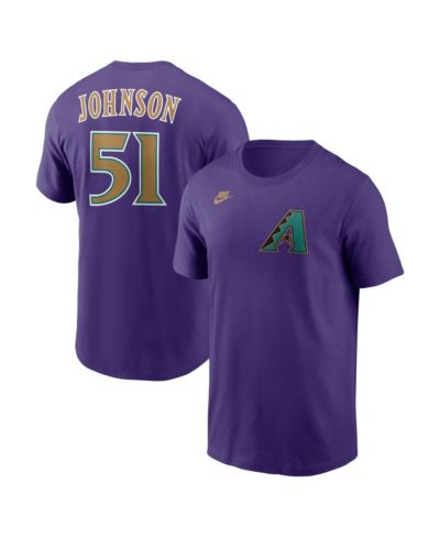 Nike Men's Randy Johnson Purple Arizona Diamondbacks Cooperstown Collection Name & Number T-Shirt
