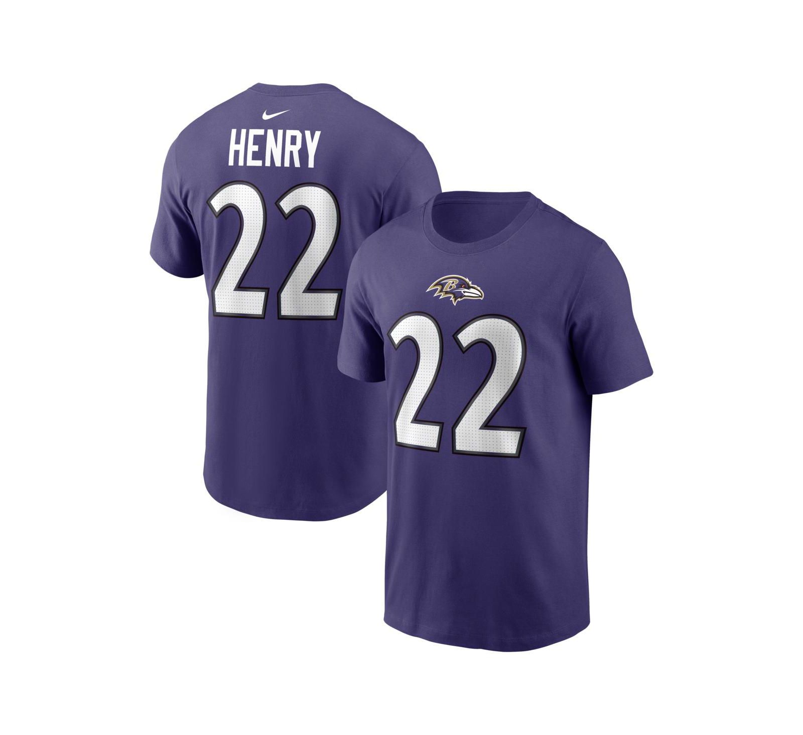 Nike Мужская футболка Derrick Henry Purple Baltimore Ravens Name & Number