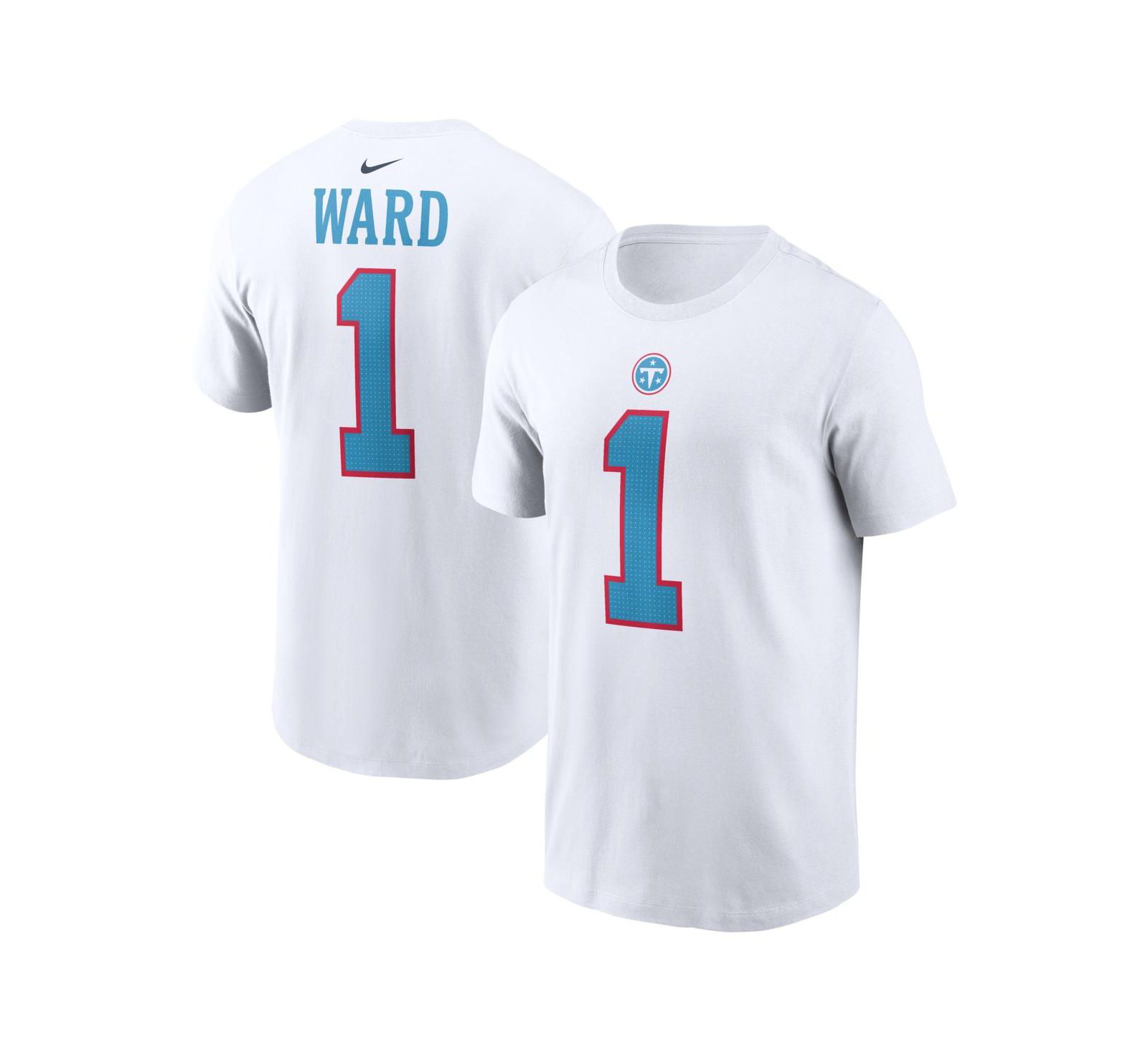 Nike Men's Cameron Ward White Tennessee Titans Player Name & Number T-Shirt