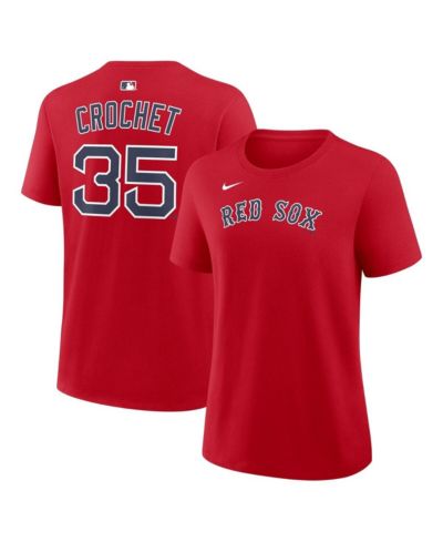 Nike Женская футболка Garrett Crochet Red Boston Red Sox с именем и номером