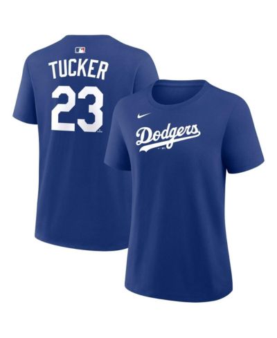 Женская футболка Nike Kyle Tucker Royal Los Angeles Dodgers с именем и номером