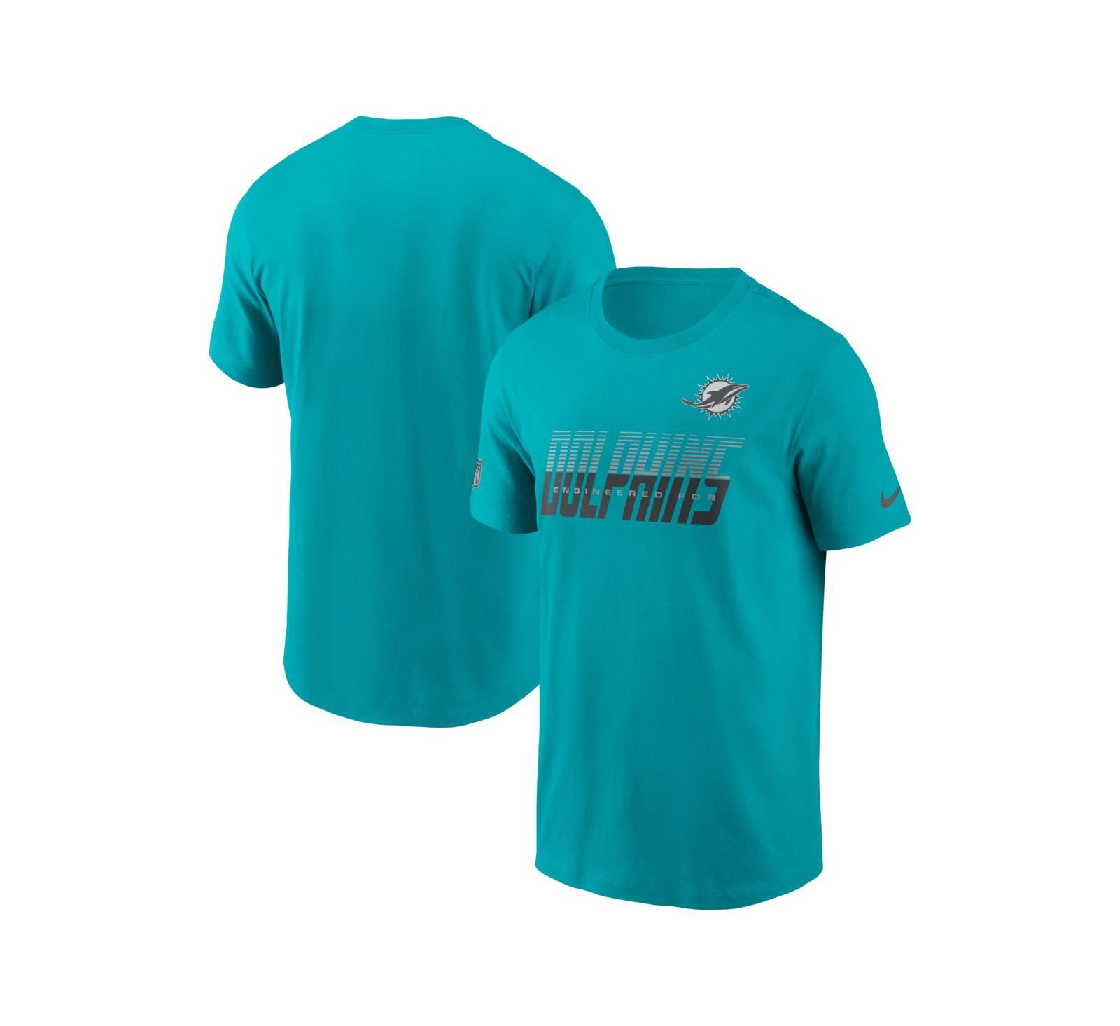 Мужская футболка Nike Aqua Miami Dolphins Sideline Dri-FIT