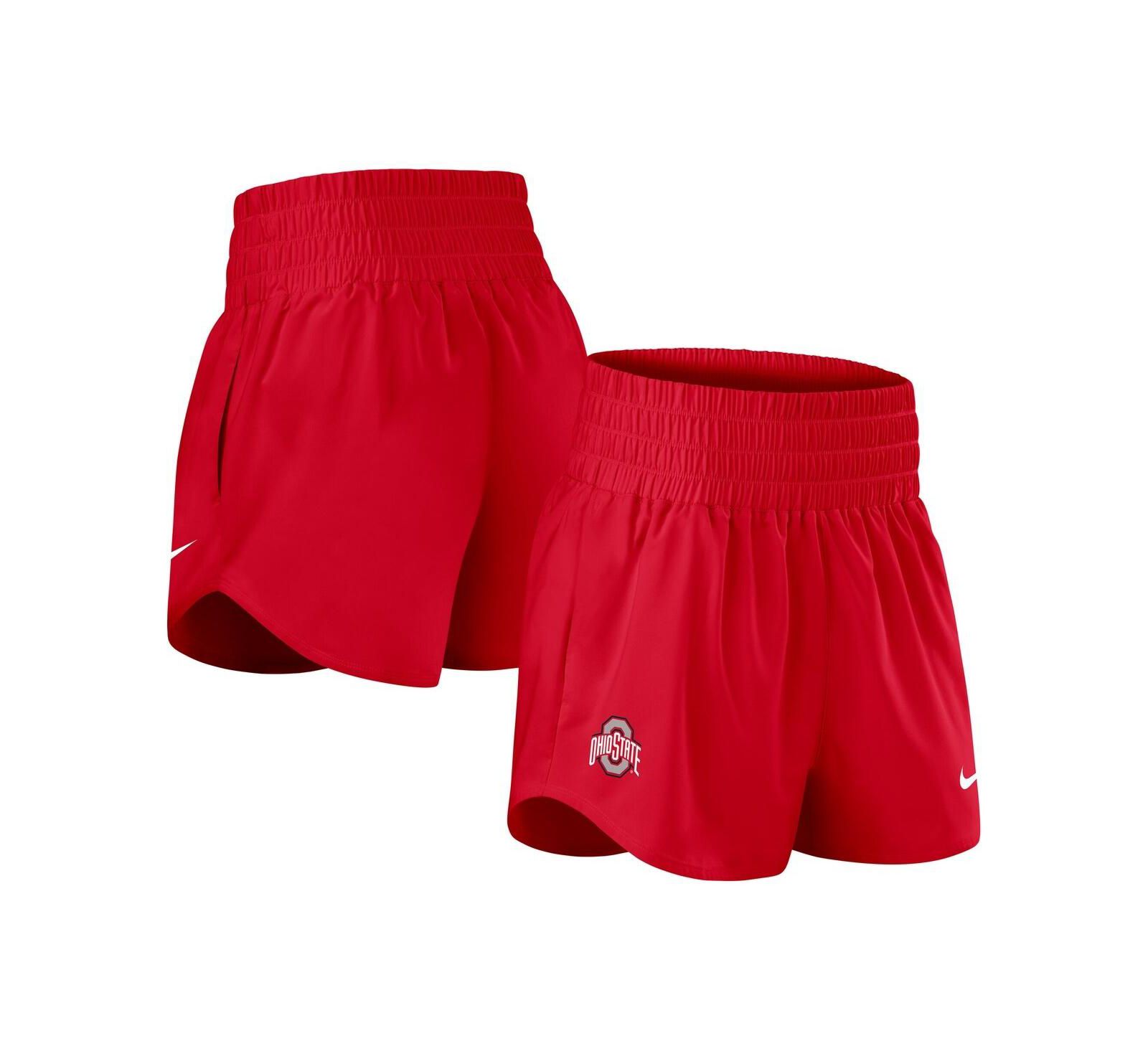 Nike Women's Scarlet Ohio State Buckeyes Performance One Dri-FIT High-Rise Shorts