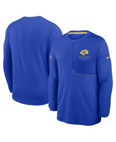 Nike Мужская футболка с длинным рукавом Los Angeles Rams Sideline Coaches, UV Dri-FIT