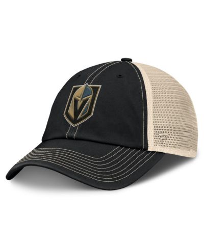 Fanatics Men's Black/Natural Vegas Golden Knights Rival Trucker Adjustable Hat