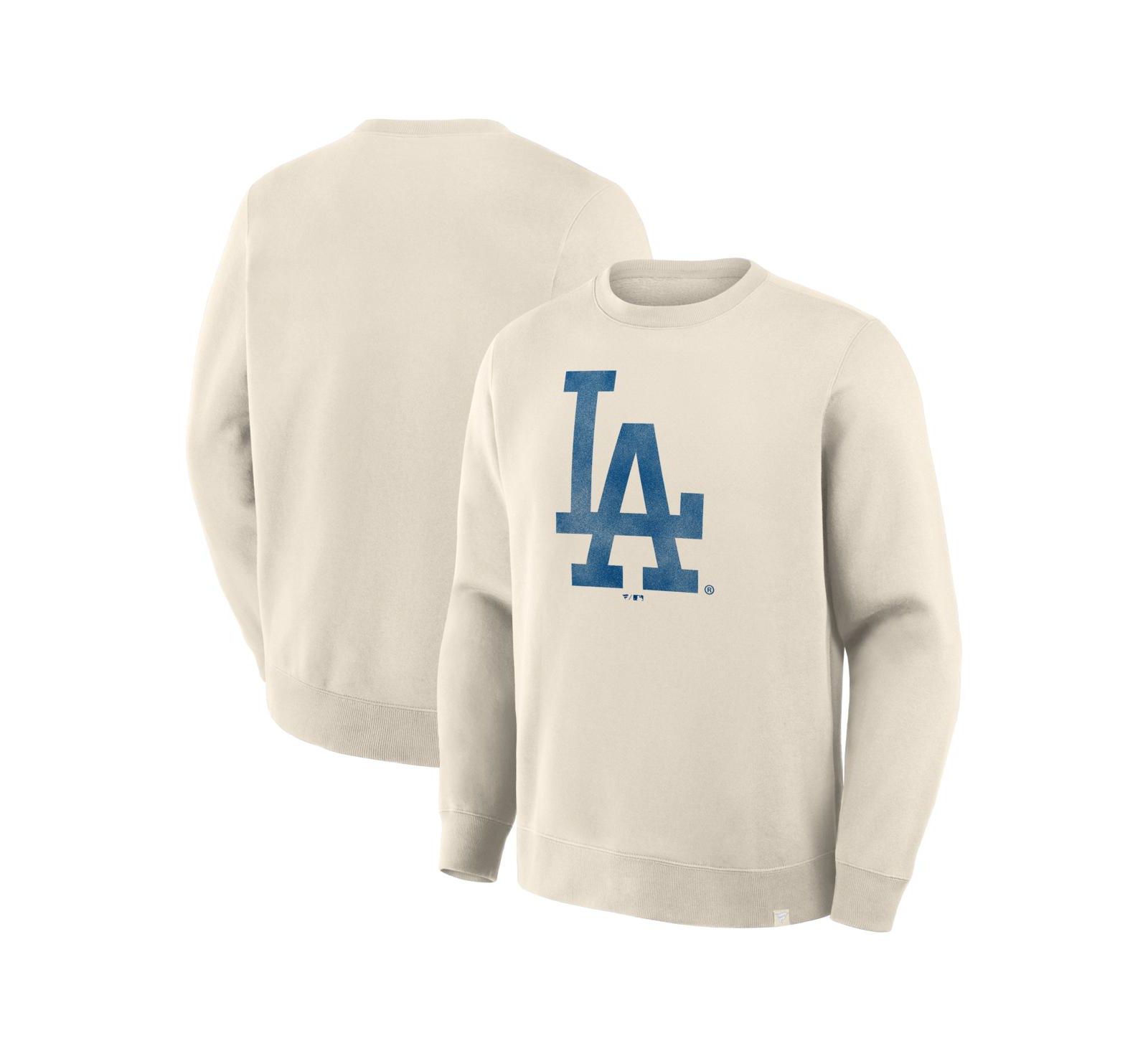Мужское свитшот-пуловер Fanatics, бежевый, Los Angeles Dodgers Legacy