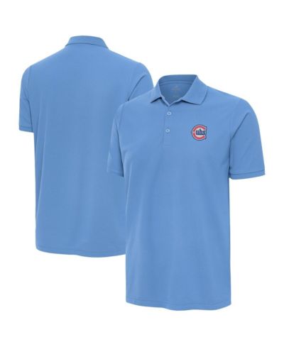 Antigua Men's Powder Blue Chicago Cubs Alternate Logo Legacy Pique Polo Shirt