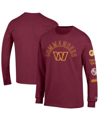 Champion Men's Burgundy Washington Commanders Seal Long Sleeve T-Shirt