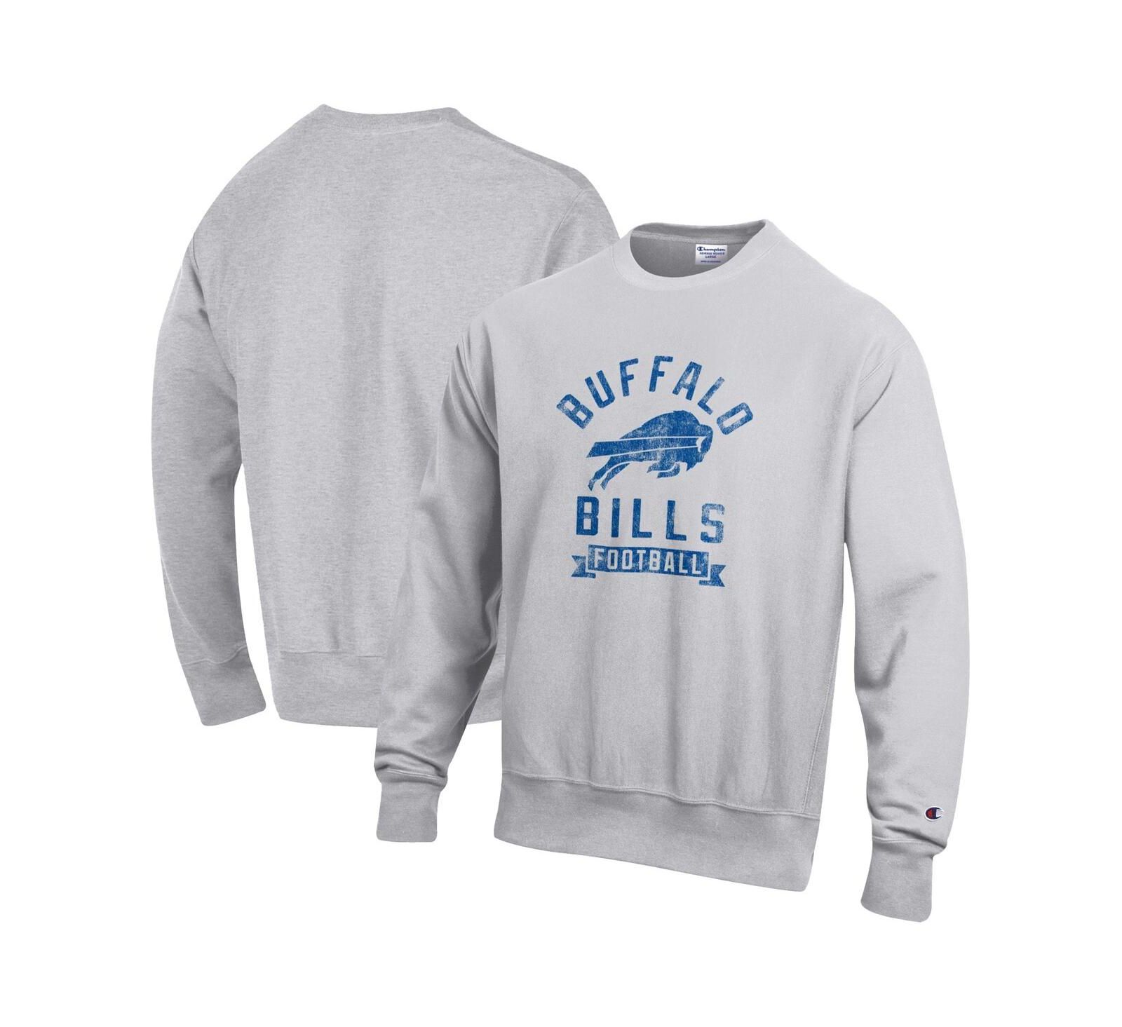Champion Мужской серый свитшот-пуловер Buffalo Bills Reverse Weave Fleece