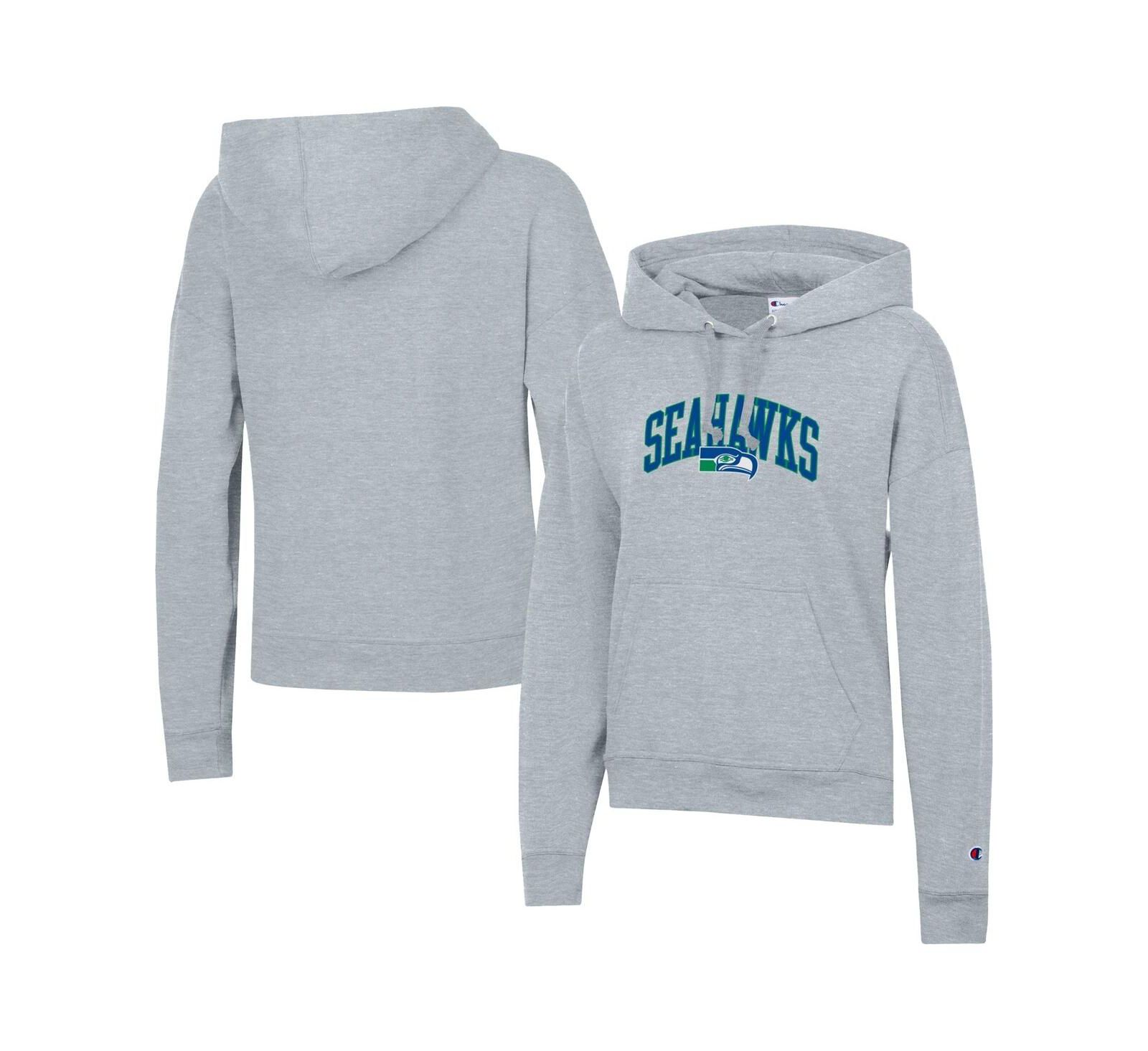 Женское худи Champion Heather Gray Seattle Seahawks Powerblend