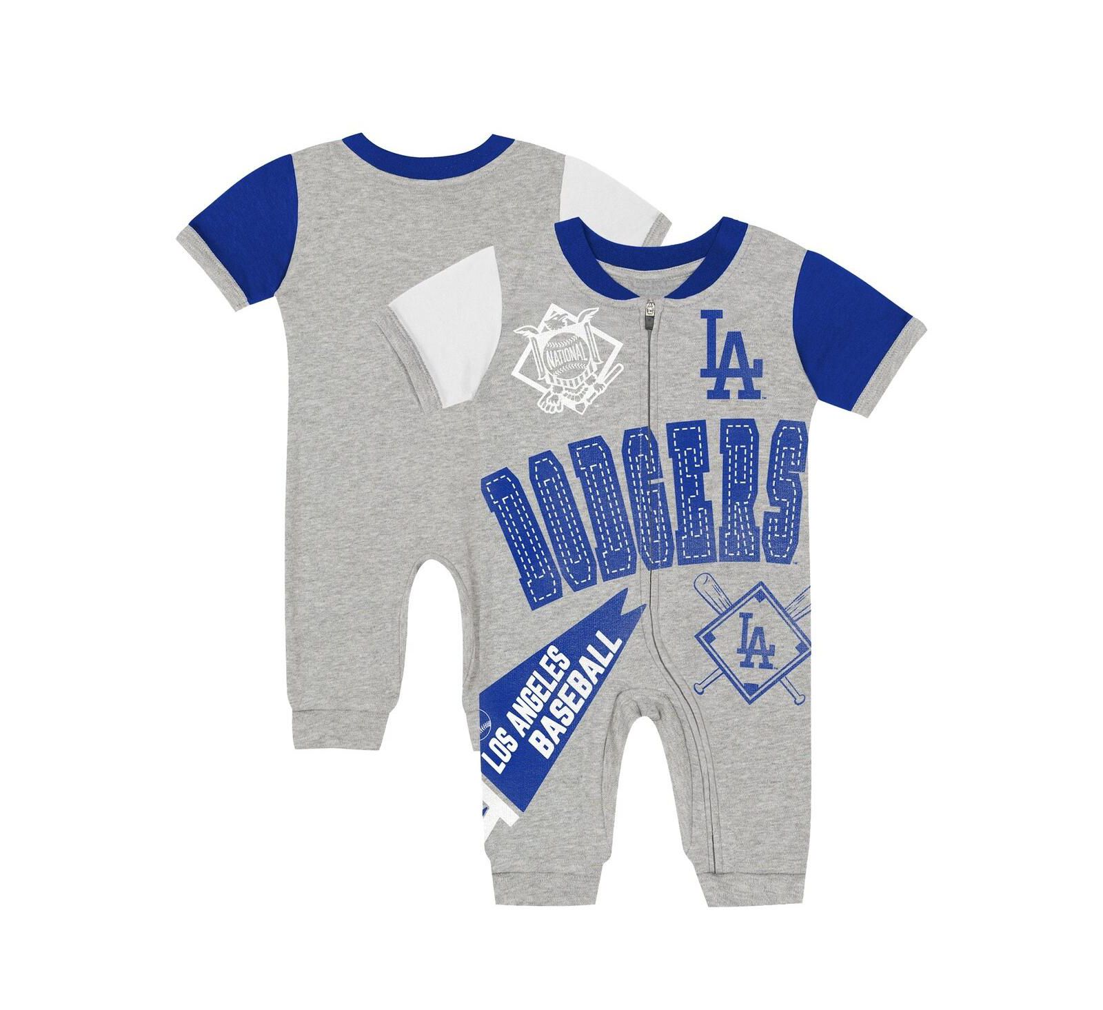 Детский комбинезон Outerstuff Gray Los Angeles Dodgers Hitter Up Full-Zip