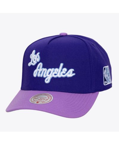 Бейсболка Mitchell & Ness Men's Purple Los Angeles Lakers Hardwood Classics Legendary Away Pro-Pinch Adjustable