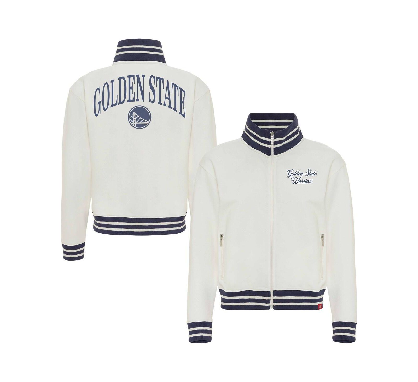 Куртка Sportiqe Women's Cream Golden State Warriors Athletic Club Collection Sutton French Terry Full-Zip Jacket