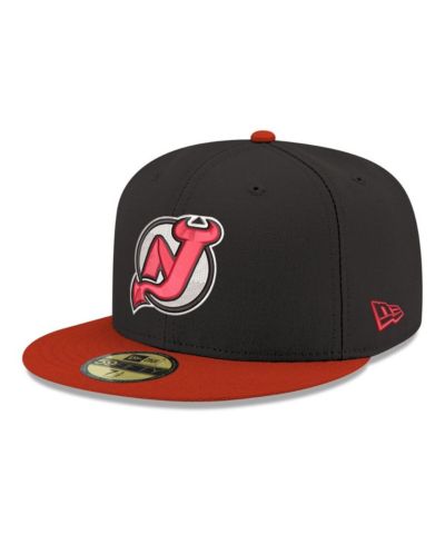 New Era Men's Black New Jersey Devils Core Logo Two-Tone 59FIFTY Fitted Hat