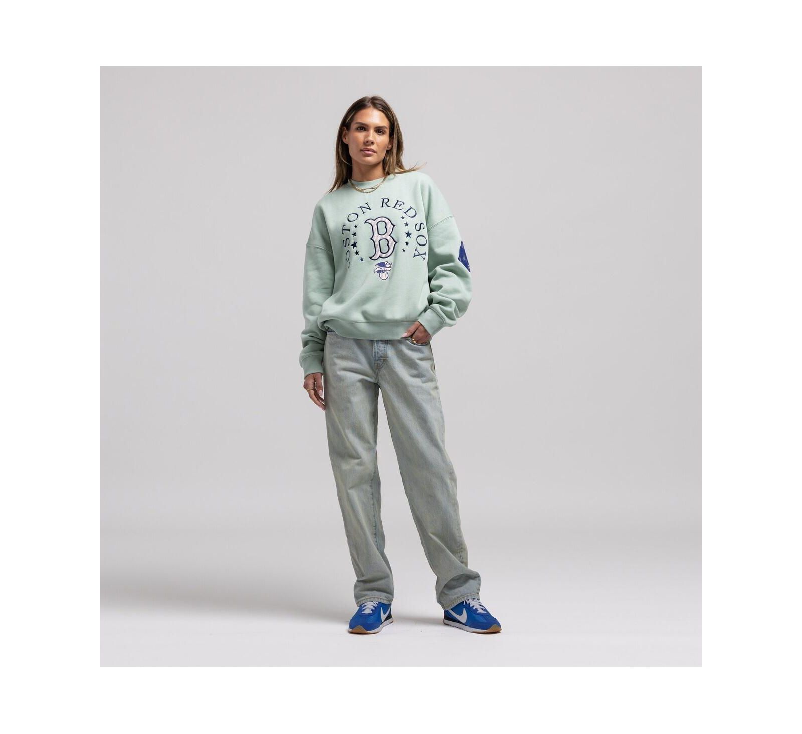 Женское свитшот Mitchell & Ness Green Boston Red Sox Yacht Rock