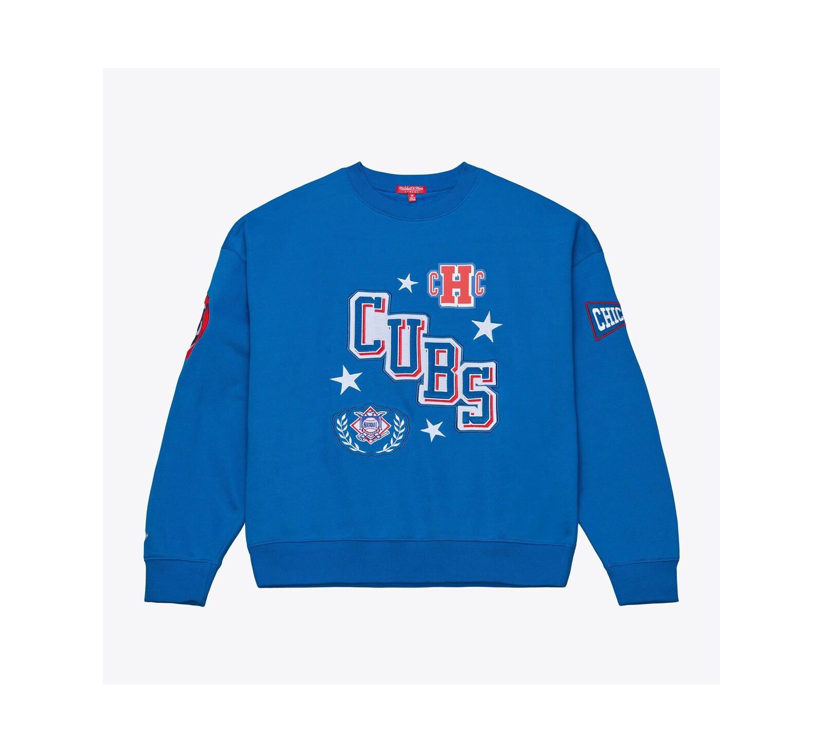 Мужской свитшот Mitchell & Ness Royal Chicago Cubs Pep Rally