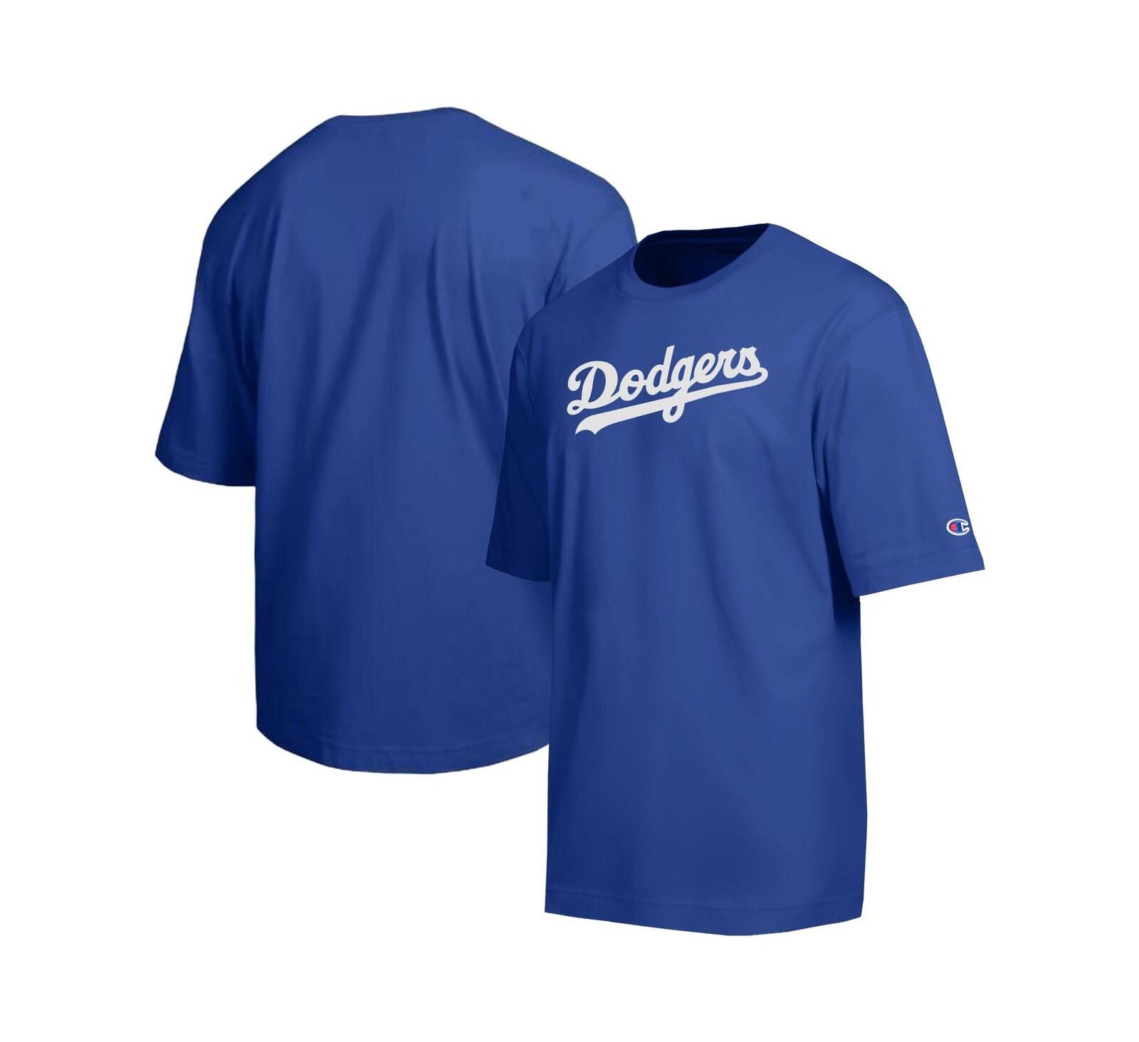 Мужская футболка Champion Royal Los Angeles Dodgers All Star Chenille Wordmark
