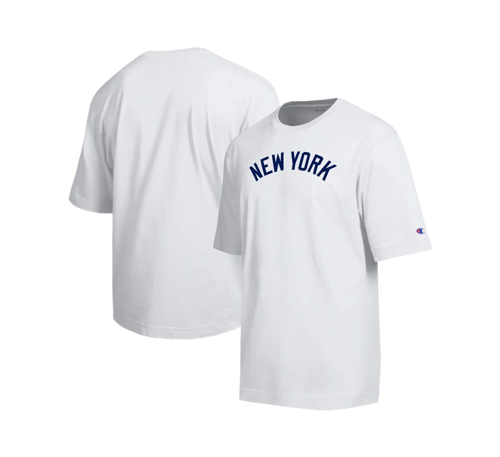 Champion Мужская белая футболка с логотипом New York Yankees