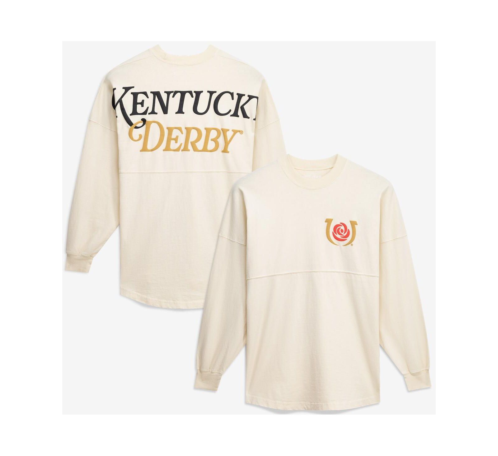 Мужская футболка Spirit Jersey Cream Kentucky Derby Oversized Original Long Sleeve