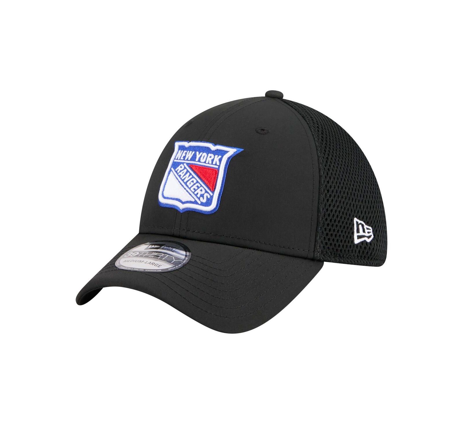 New Era Мужская кепка 39THIRTY Flex с логотипом New York Rangers, черная