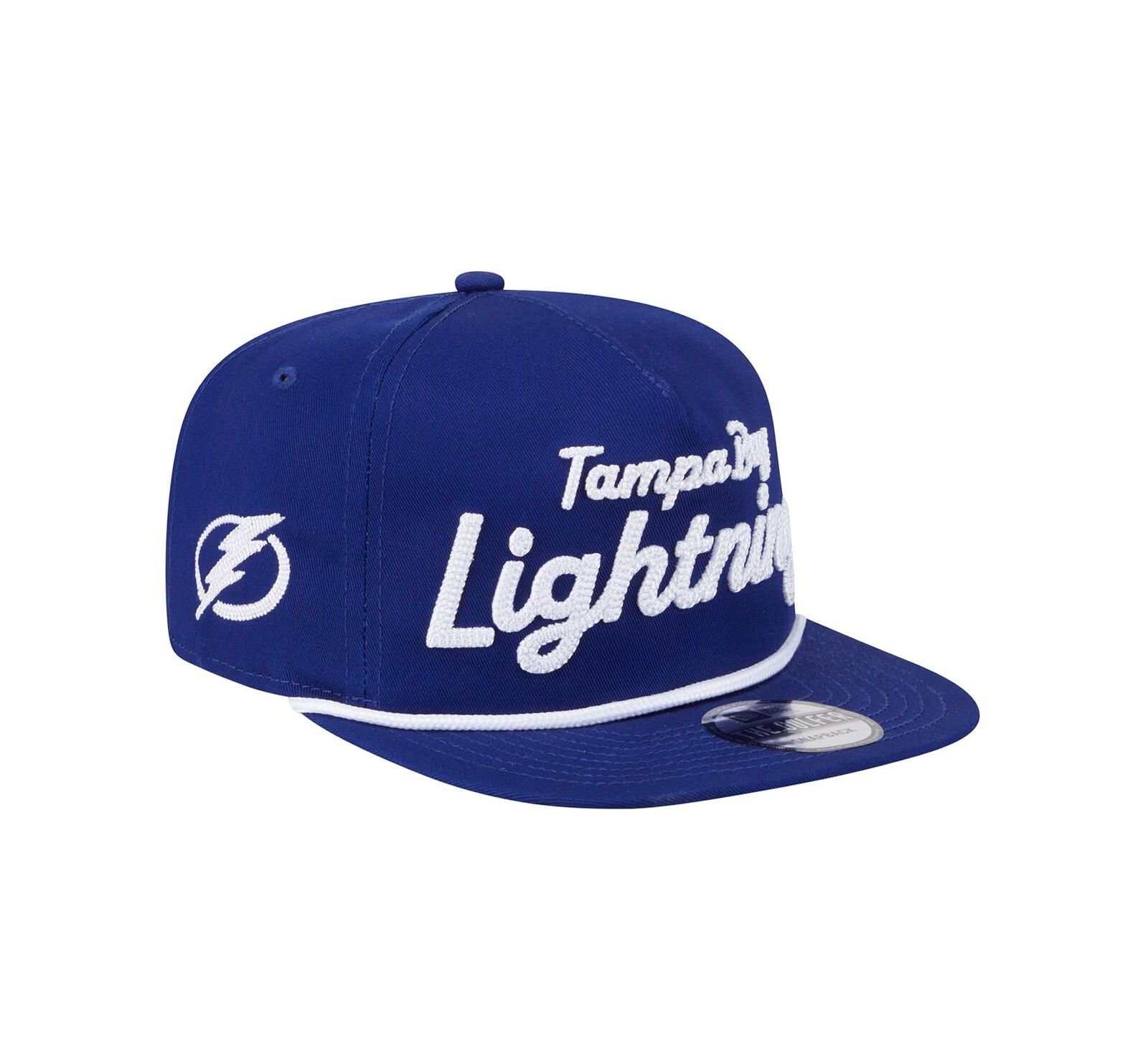 New Era Men's Blue Tampa Bay Lightning Team Text Golfer Adjustable Hat
