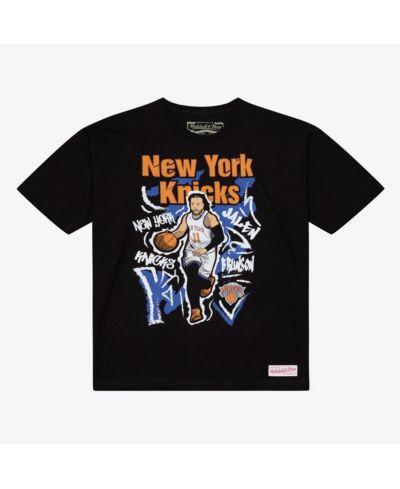 Футболка Mitchell & Ness Men's Jalen Brunson Black New York Knicks