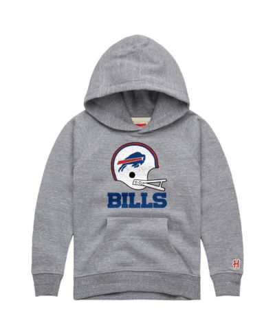 Homage Big Boys and Girls Gray Buffalo Bills Big Helmet Tri-Blend Hoodie