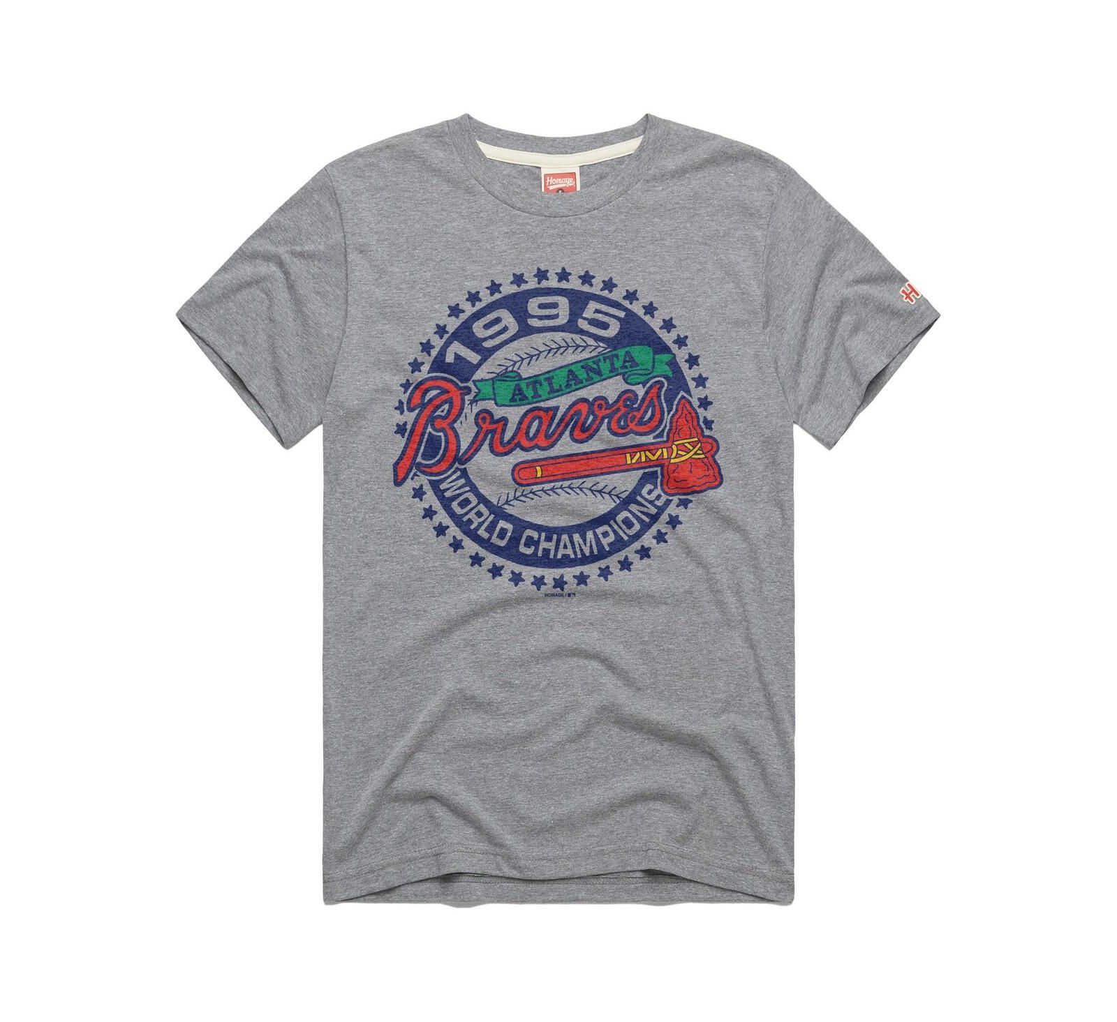 Homage Men's Gray Atlanta Braves Tri-Blend Hyperlocal T-Shirt