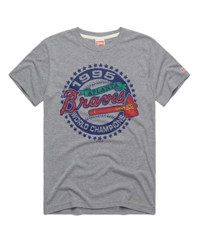 Homage Мужская футболка Tri-Blend Hyperlocal Atlanta Braves серого цвета