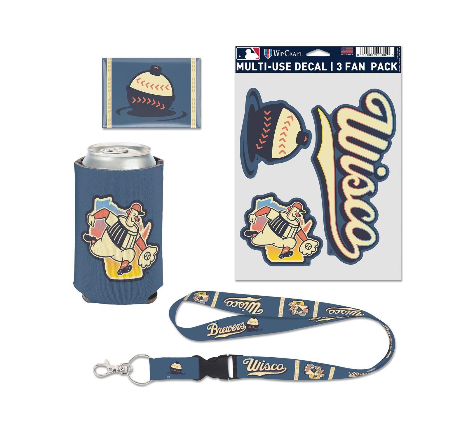 Набор фаната Wincraft Milwaukee Brewers 2026 City Connect, 4 предмета