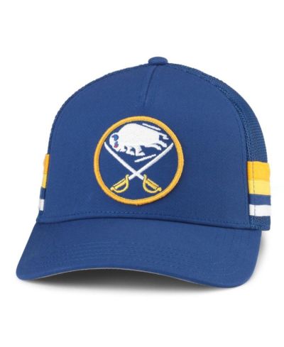 American Needle Men's Royal Buffalo Sabres HotFoot Side Stripes Adjustable Trucker Hat