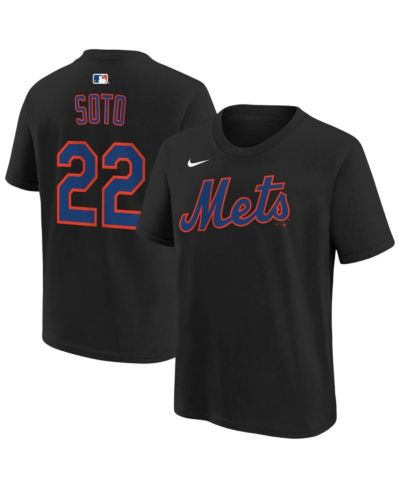 Nike футболка для мальчиков и девочек Juan Soto New York Mets Black, с именем и номером