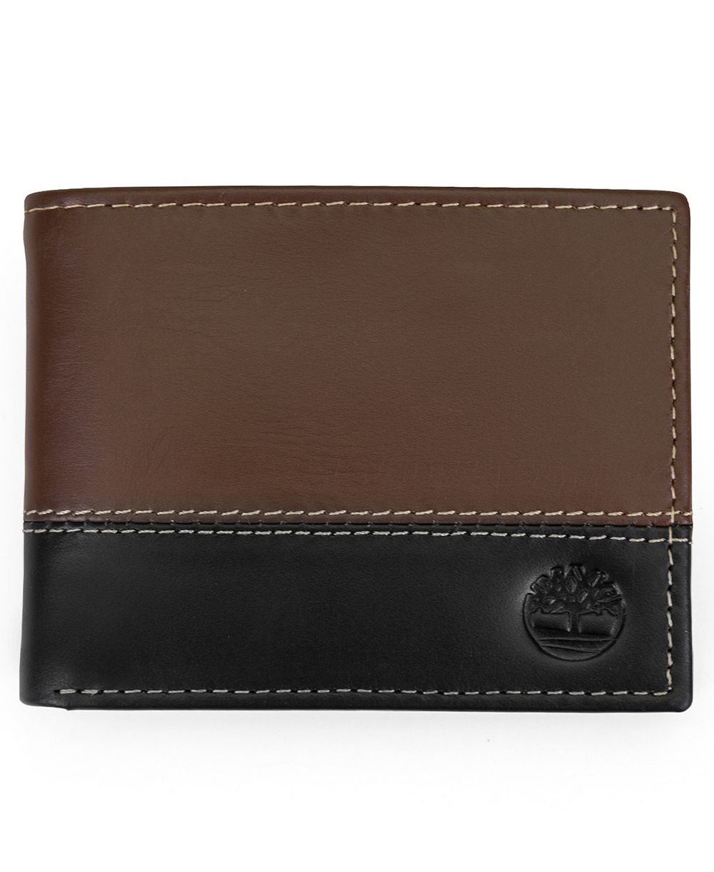 Мужской кожаный кошелек Timberland Hunter Two-Tone Passcase Commuter