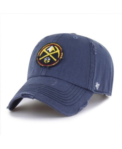 '47 Brand Men's Navy Denver Nuggets Weathered Clean Up Adjustable Hat