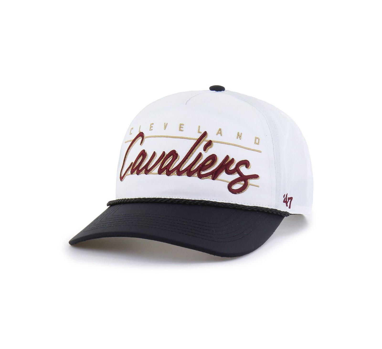 '47 Brand Men's White Cleveland Cavaliers Brrr° Condor Two-Tone Hitch Rope Adjustable Hat