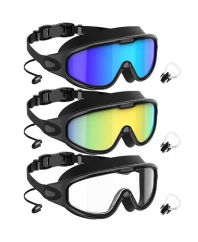 Очки для плавания GNUADZ Anti-fog UV 180degree Clear View 3 Pack