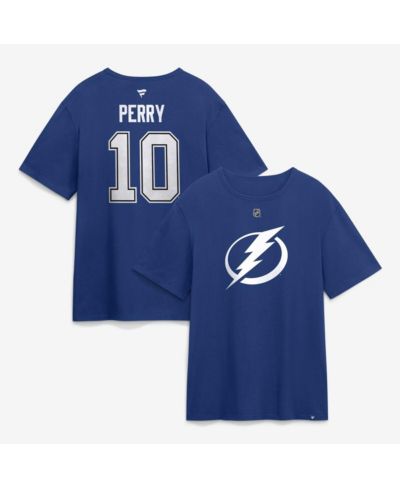 Fanatics мужская футболка Corey Perry Blue Tampa Bay Lightning Authentic Stack Name & Number