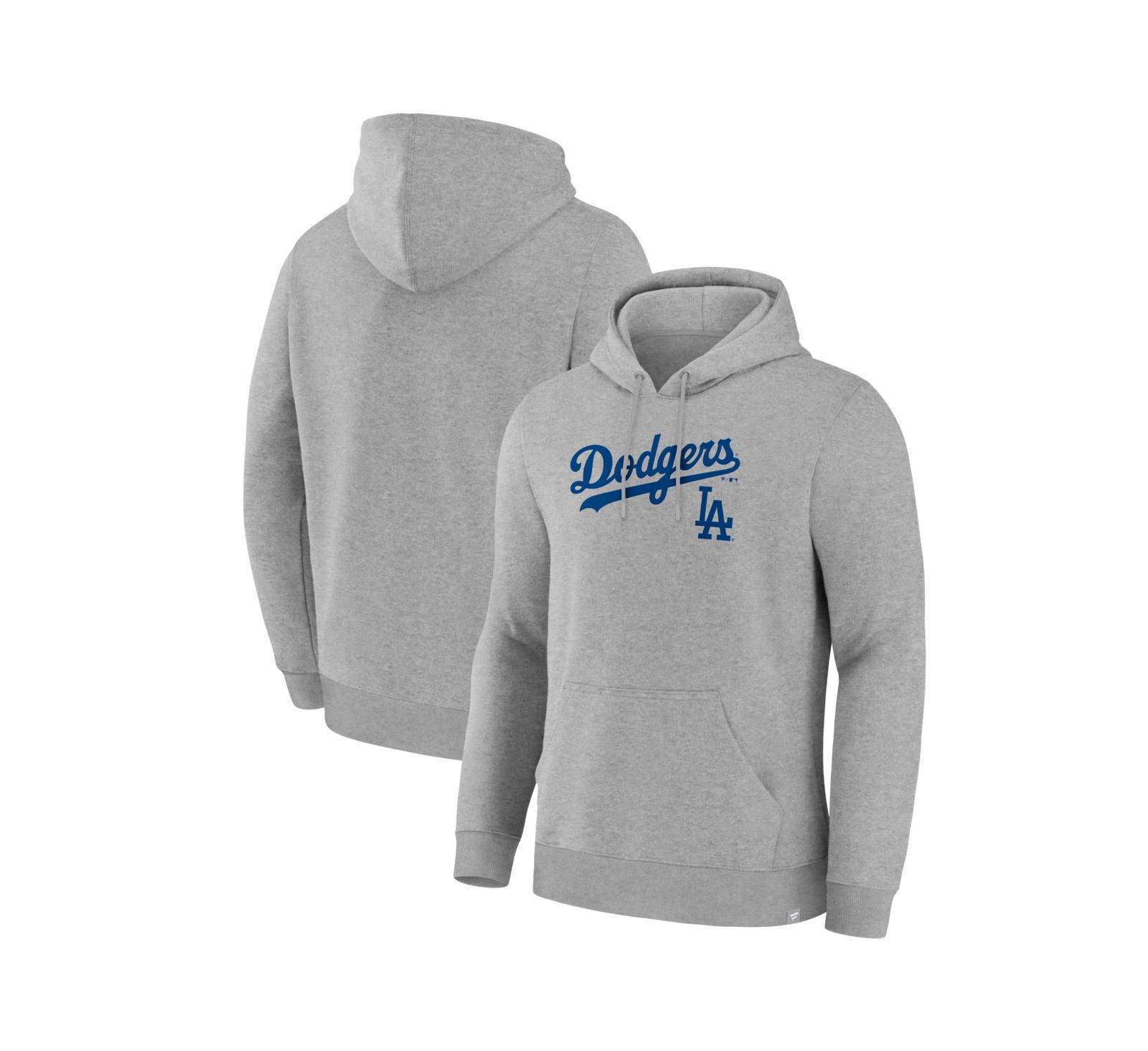 Fanatics Мужское худи Los Angeles Dodgers Lock-Up Legacy, серая меланж