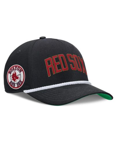 Nike Men's Black Boston Red Sox Cooperstown Collection Rise Adjustable Hat